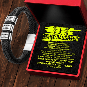Leather Bracelet - Softball - To My Daughter - You Are Always My Favorite Softball Player - Gbzl17005