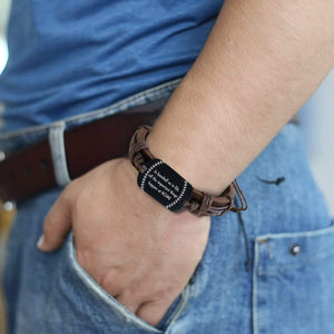 Leather Cord Bracelet - Baseball - To My Man - I Just Want To Be Your Last Everything - Gbr26011