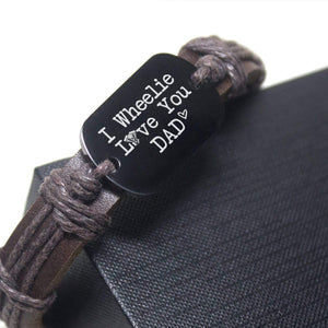 Leather Cord Bracelet - Biker - To My Dad - From Son - I Love You Dad...i Do - Gbr18010