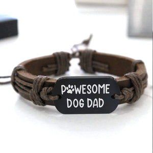 Leather Cord Bracelet - Pug - To My Dad I Am Your Favorite Child - Gbr18015
