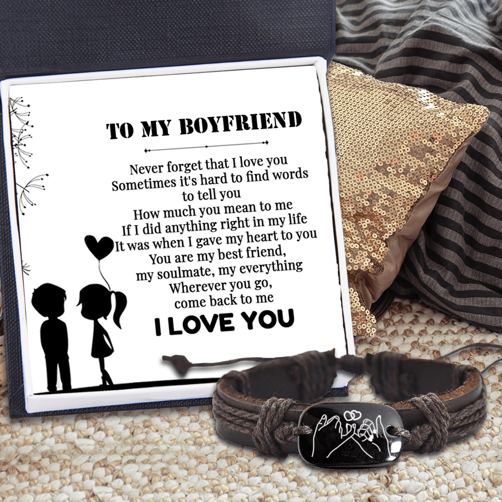 Leather sales love bracelet