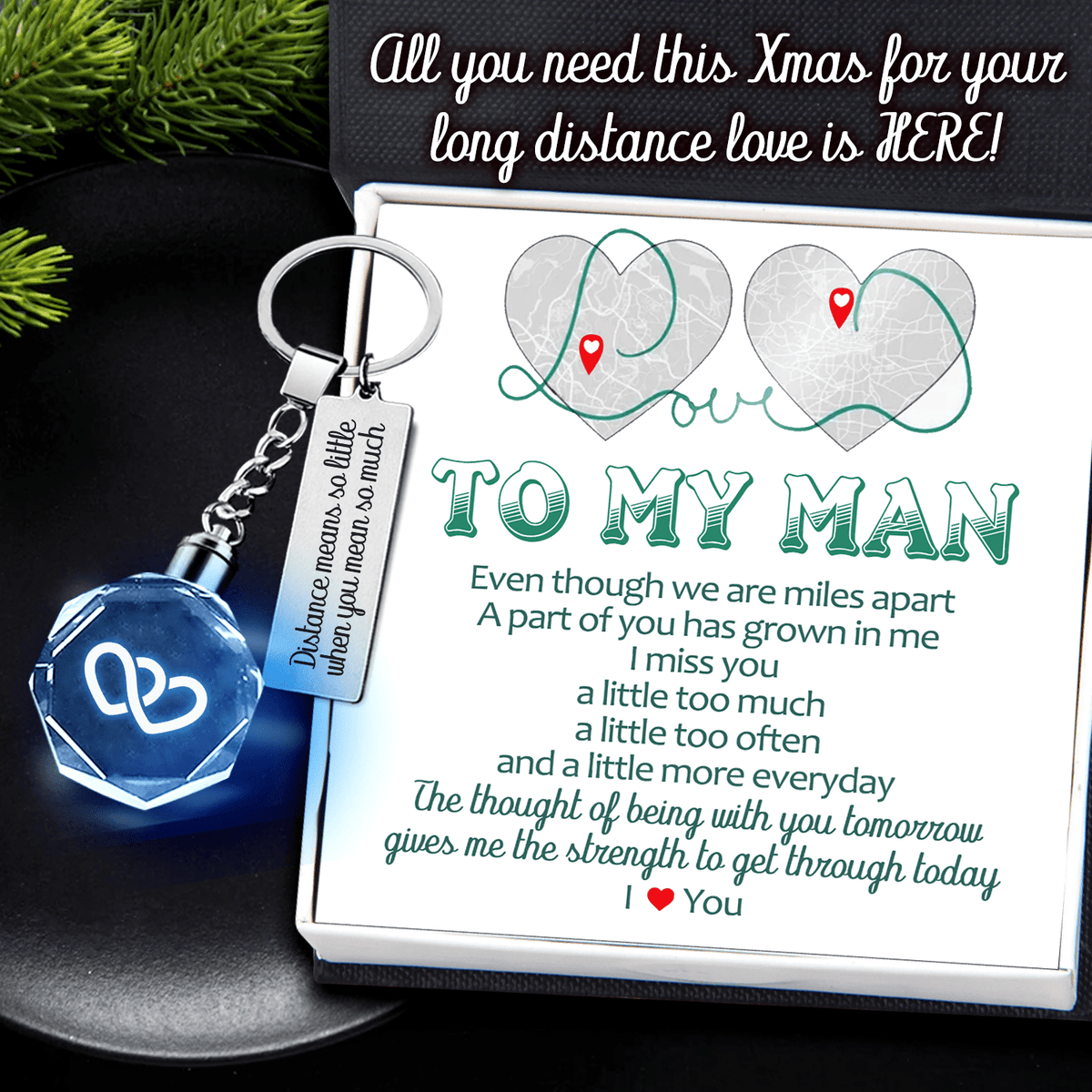 Led Light Keychain - Family - To My Man - A Part Of You Has Grown In Me - Gkwl26002