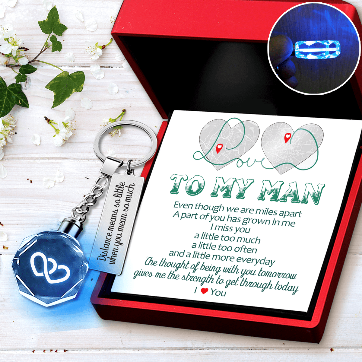 Led Light Keychain - Family - To My Man - A Part Of You Has Grown In Me - Gkwl26002