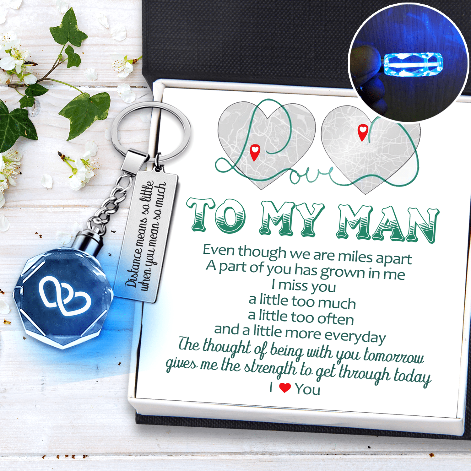 Led Light Keychain - Family - To My Man - A Part Of You Has Grown In Me - Gkwl26002