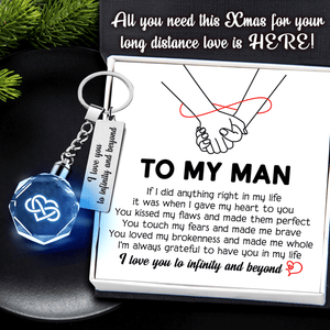 Led Light Keychain - Family - To My Man - You Made Me Whole - Gkwl26004