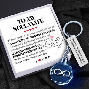 Led Light Keychain - Family - To My Soulmate - Hold Your Hand Forever - Gkwl13003