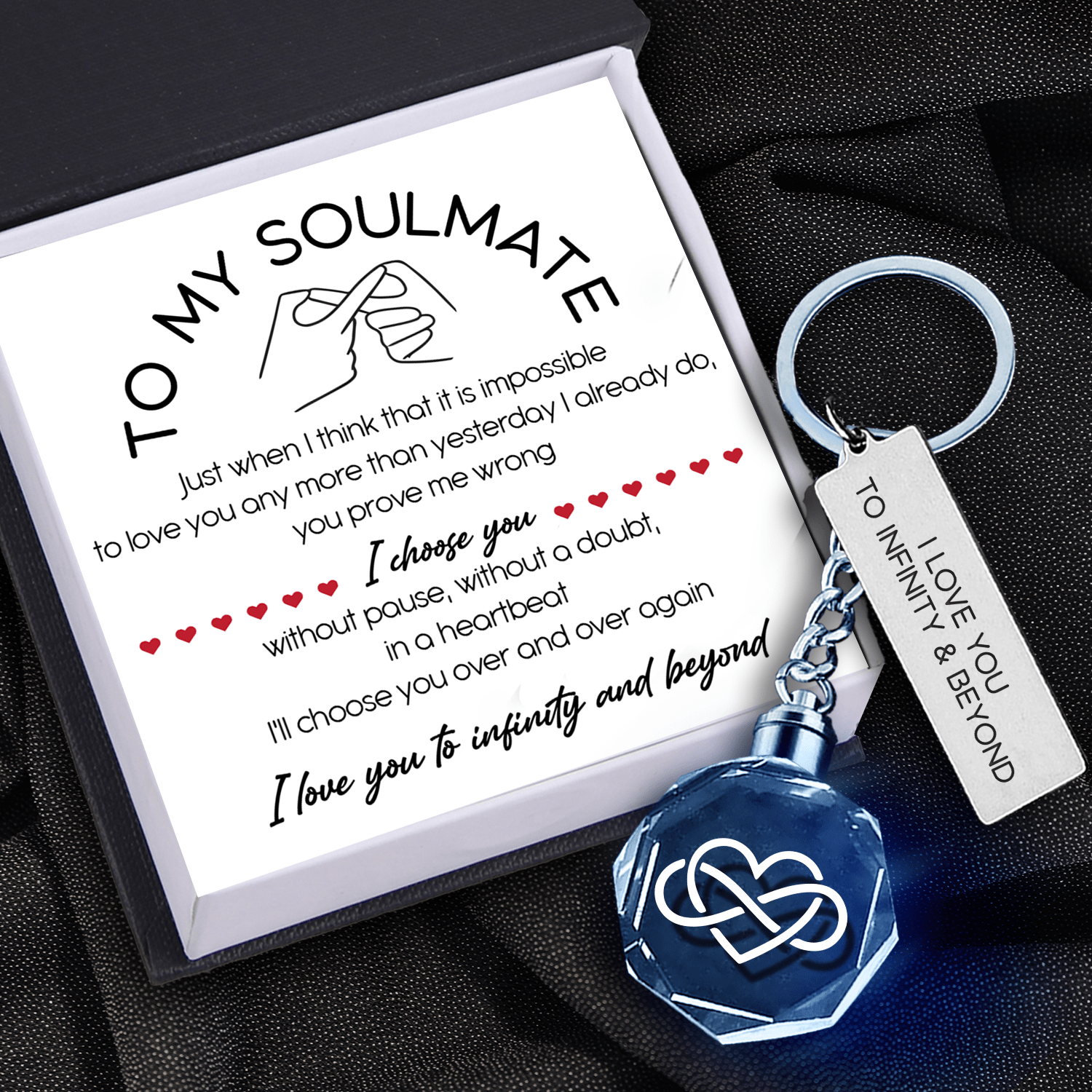 Led Light Keychain - Family - To My Soulmate - I Love You To Infinity And Beyond - Gkwl13001