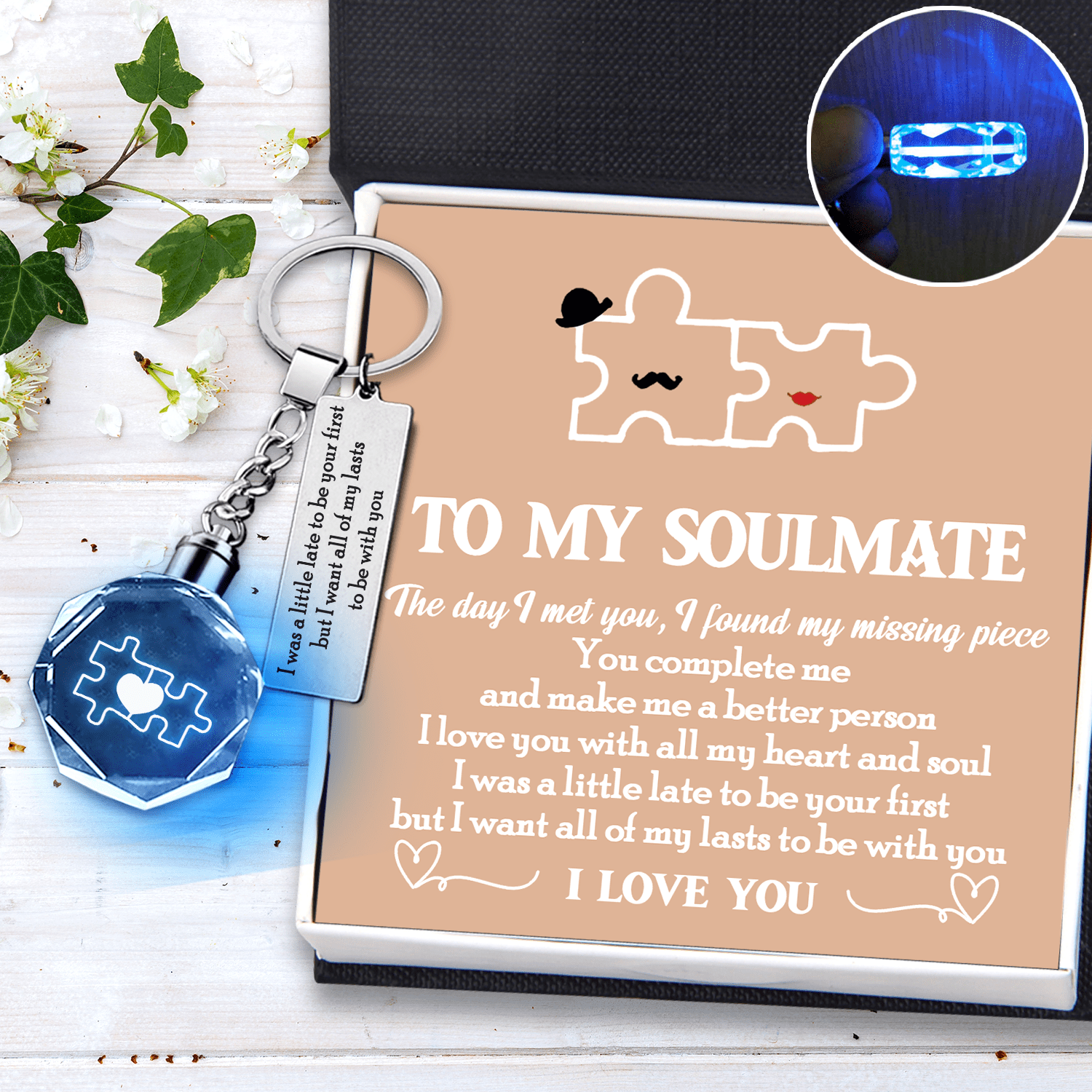 Led Light Keychain - Family - To My Soulmate - I Want All Of My Last To Be With You - Gkwl13004