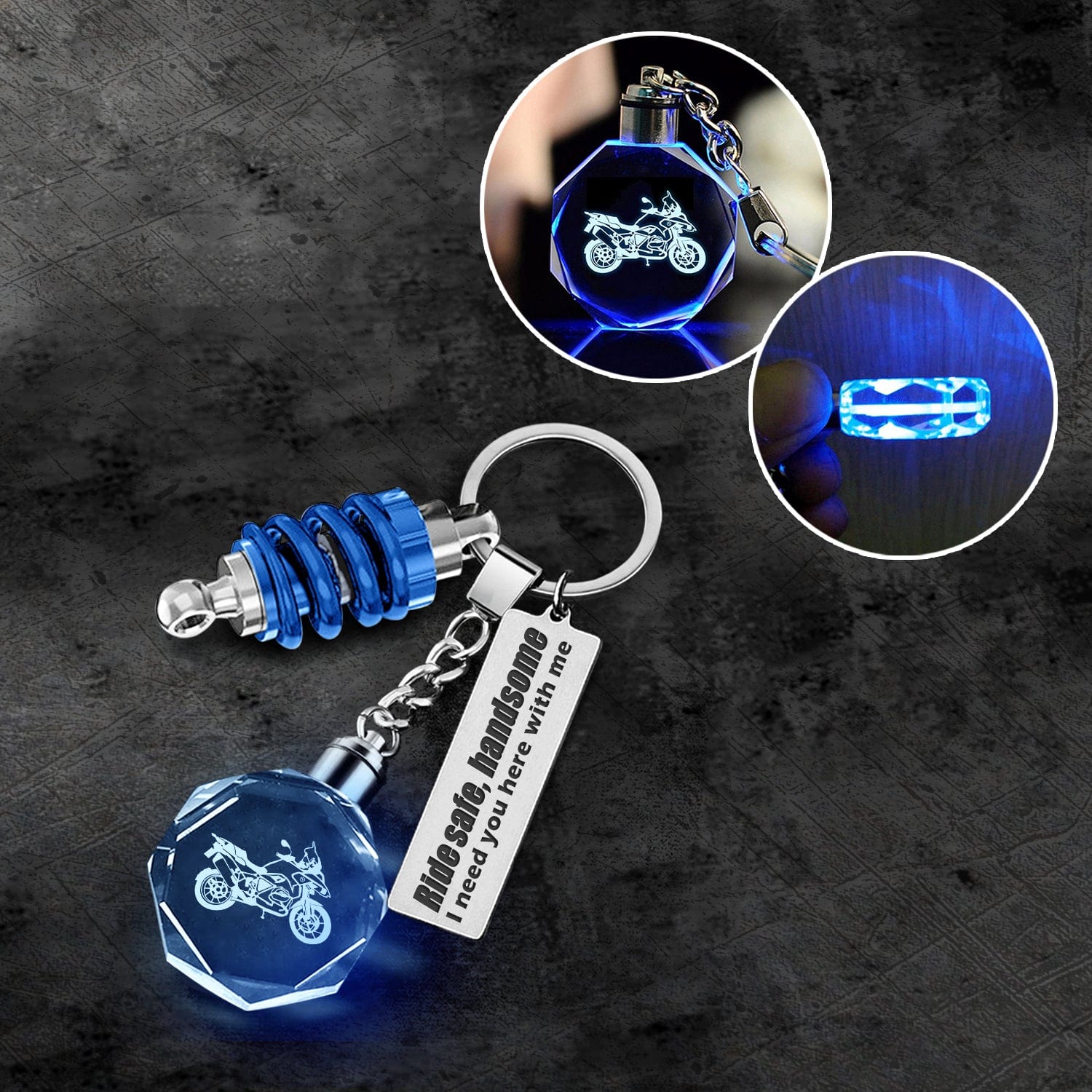 Led Light Motorrad Keychain - Biker - To My Man - I Love You - Gkwh26002