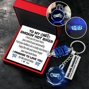 Led Light Motorrad Keychain - Biker - To My Man - I Love You - Gkwh26002
