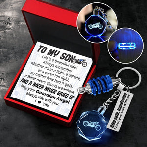 Led Light Motorrad Keychain - Biker - To My Son - I Love You - Gkwh16001