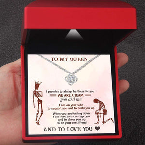 Love Knot Necklace - Skull - To My Queen - I Promise To Always Be There For You - Gnen13005