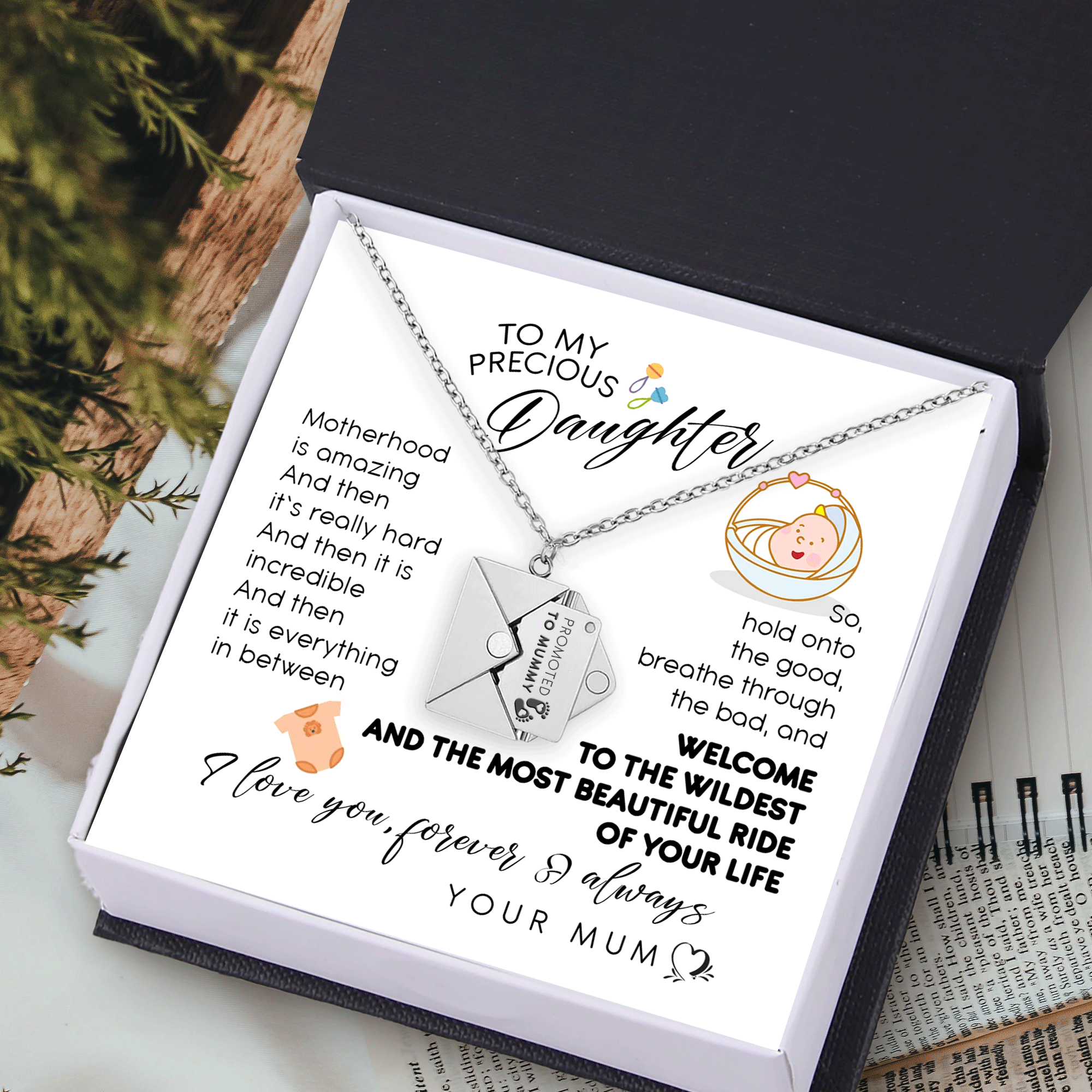 Love Letter Necklace - Family - To My Precious Daughter - Welcome To The Wildest And The Most Beautiful Ride Of Your Life - Gnny17002