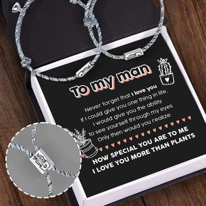Magnetic Couple Bracelet - Garden - To My Man - Love You More Than Plants - Gbbf26001