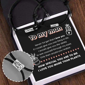 Magnetic Couple Bracelet - Garden - To My Man - Love You More Than Plants - Gbbf26001