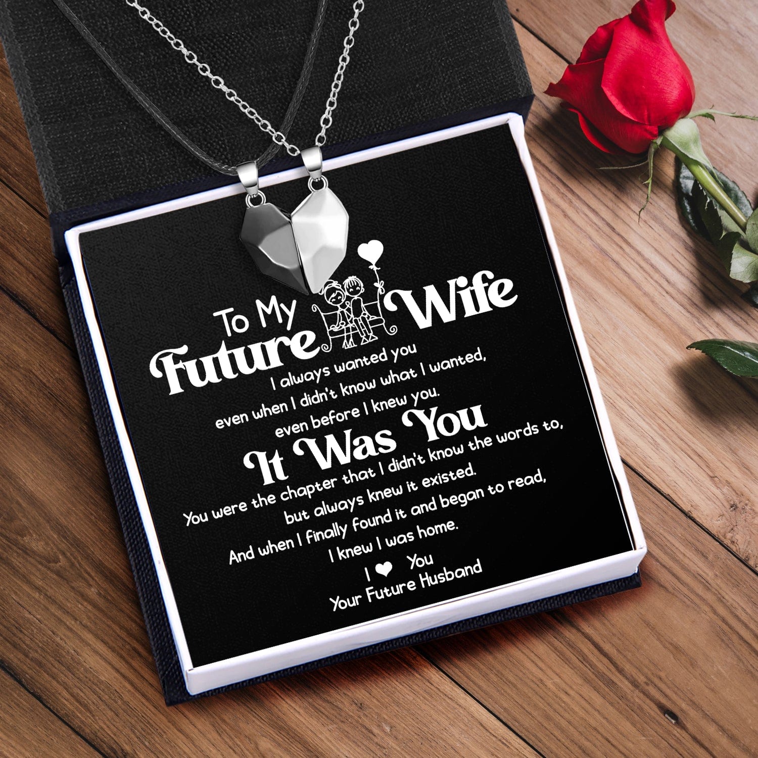 Magnetic Love Necklaces - Family - To My Future Wife - I Love You - Gnni25003