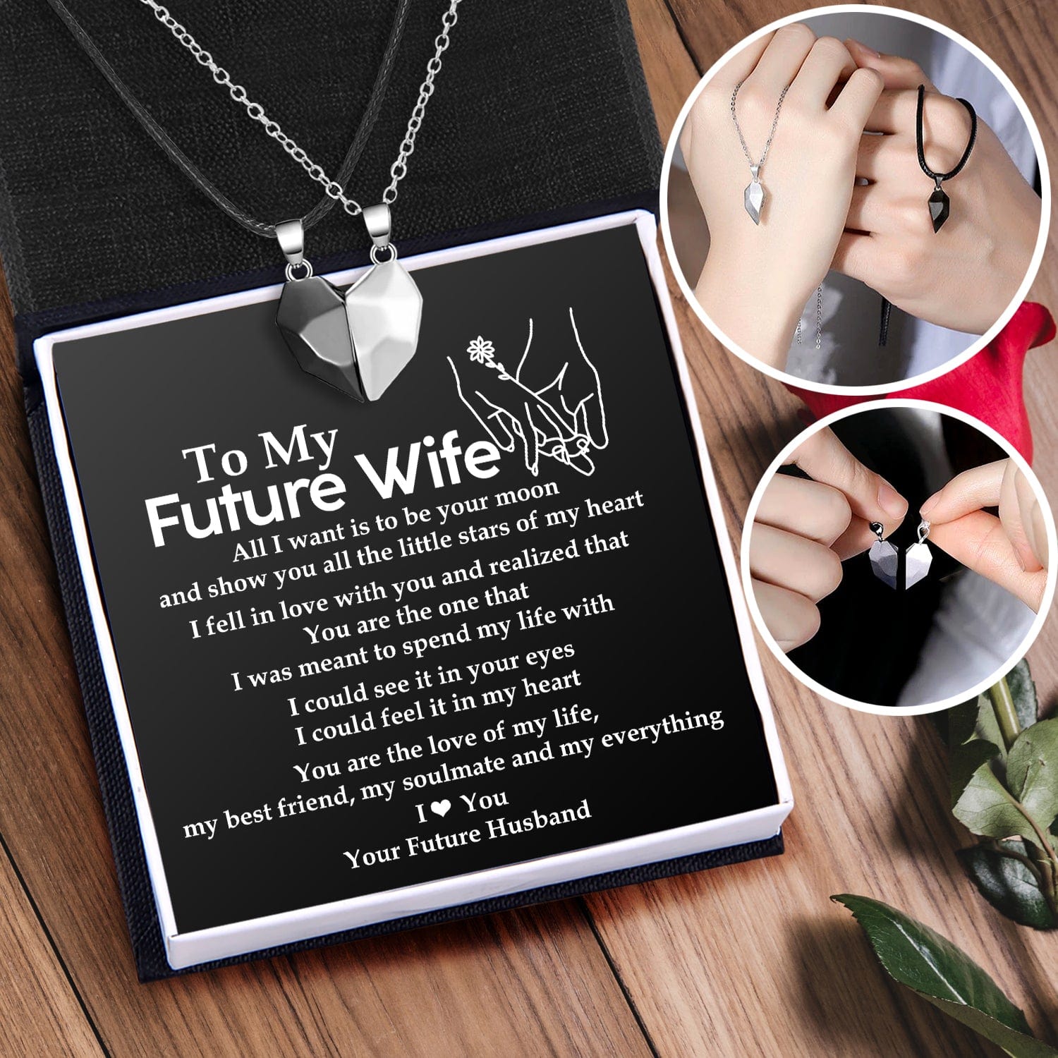 Magnetic Love Necklaces - Family - To My Future Wife - I Love You - Gnni25004