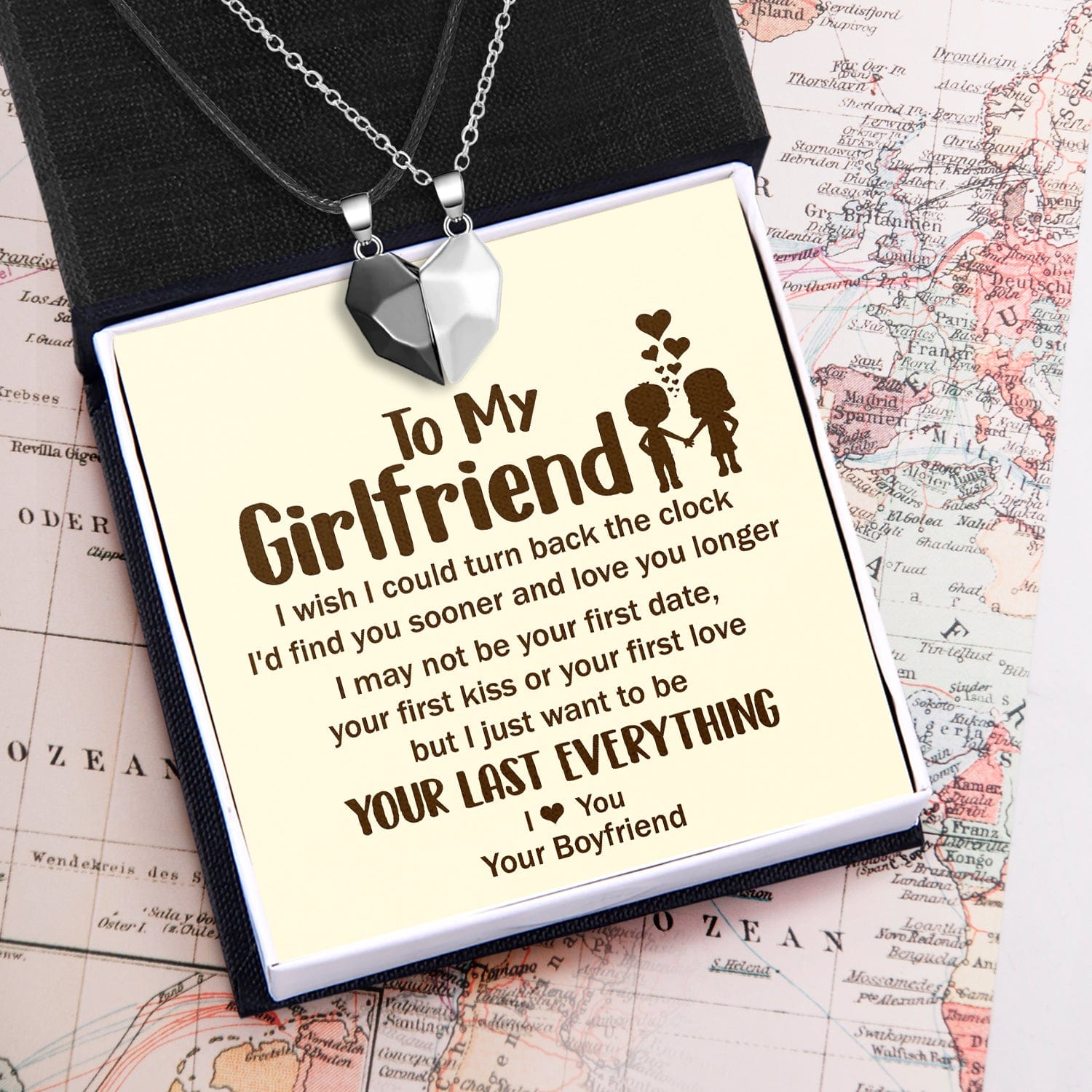 Magnetic Love Necklaces - Family - To My Girlfriend - I Love You - Gnni13007
