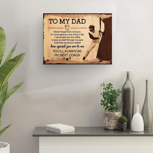 Matte Canvas - Baseball - To My Dad - From Son - How Special You Are To Me - Sjkc18006