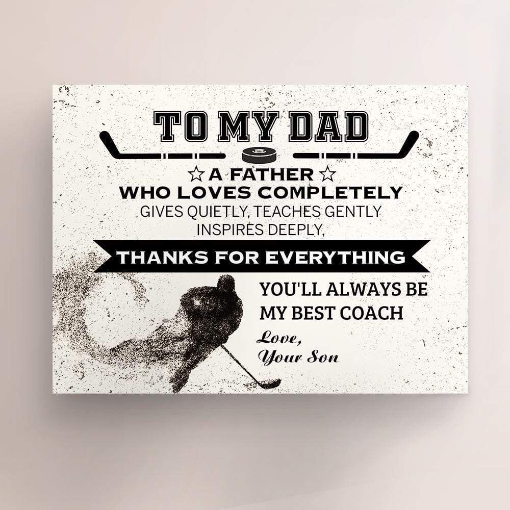 Matte Canvas - Hockey - To My Dad - From Son - Thank You For Everything - Sjkc18001