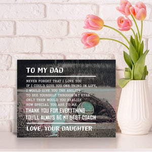 Matte Canvas - Softball - To My Dad - From Daughter - Thank You For Everything - Sjkc18007