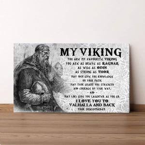 Matte Canvas - Viking - To My Viking - I Love You - Sjkc26005