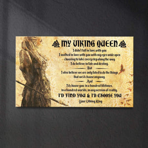 Matte Canvas - Viking - To My Viking Queen - I Didn't Fall In Love With You - Sjkc13004