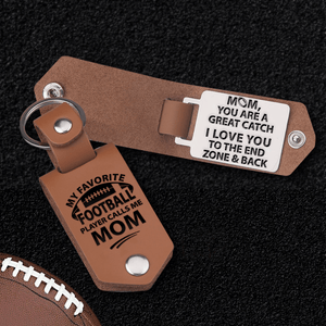 Message Leather Keychain - American Football - To My Mom - I Love You - Gkeq19005