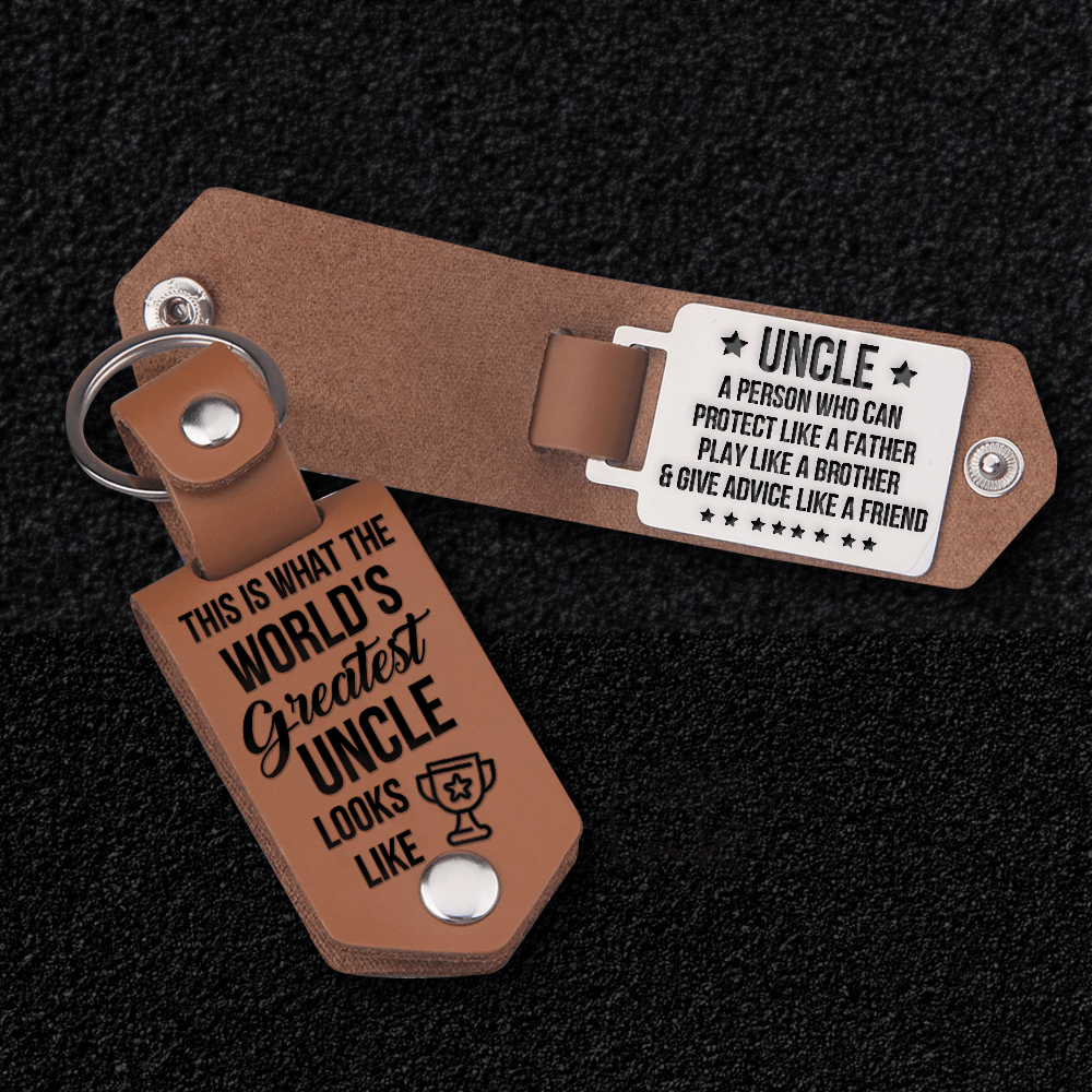 Message Leather Keychain - Family - To My Uncle - Thank You For Filling Our Family With Joy - Gkeq29001