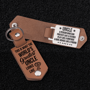Message Leather Keychain - Family - To My Uncle - Thank You For Filling Our Family With Joy - Gkeq29001