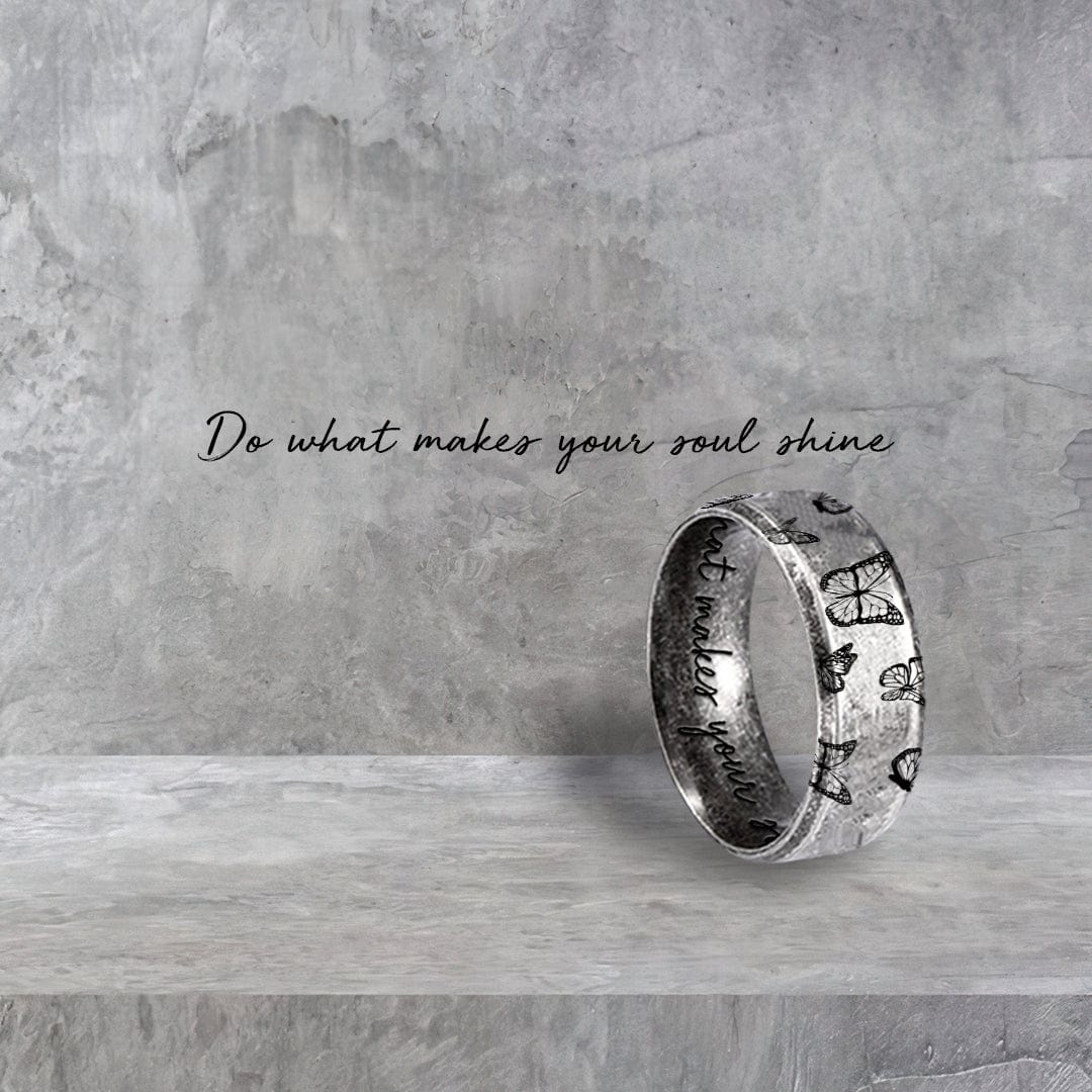 Metal Butterfly Ring - Butterfly - To My Daughter - I Love You To A Butterfly - Gri17003