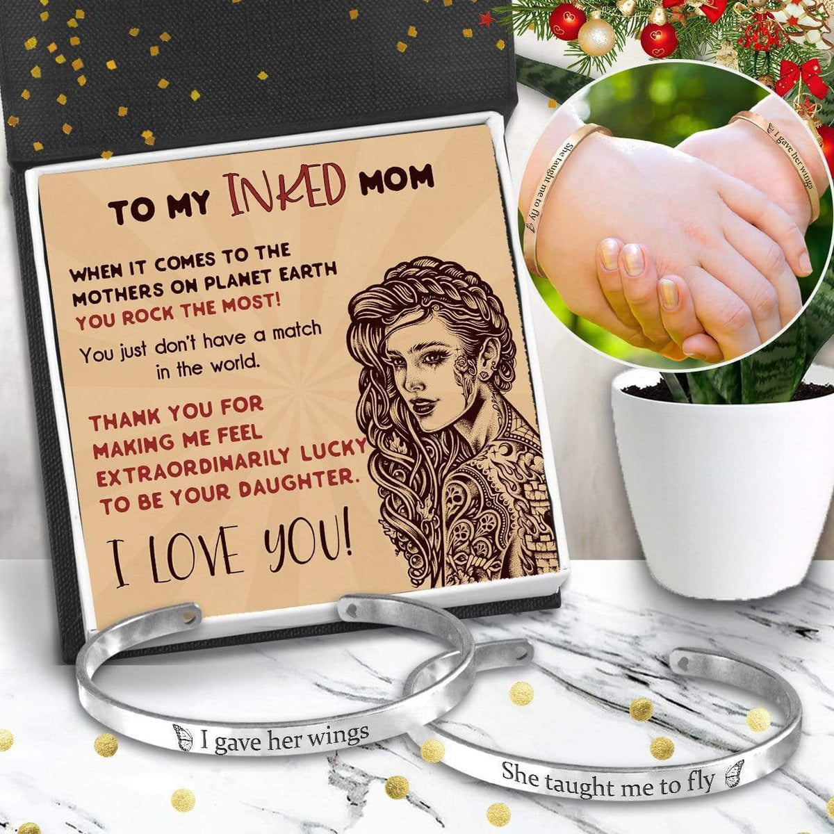 Mom & Daughter Bracelets - Tattoo - To My Mom - You Rock The Most - Gbt19007