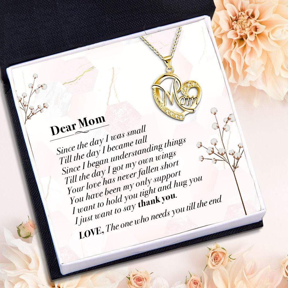 to My Mom Thank You Necklace Gift - Rose Gold