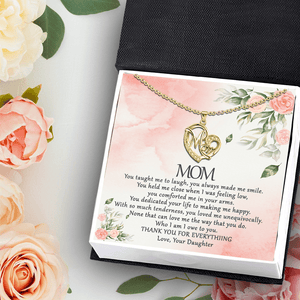 Mom Heart Necklace - Family - To My Mom - You Always Made Me Smile - Gnam19046