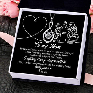 Mom Infinite Heart Necklace - Family - From Son - To My Mom - I Will Never Outgrow Your Heart - Gnzj19020