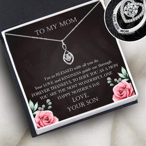 Mom Infinite Heart Necklace - Family - From Son - To My Mom - You Are The Most Wonderful One - Gnzj19012
