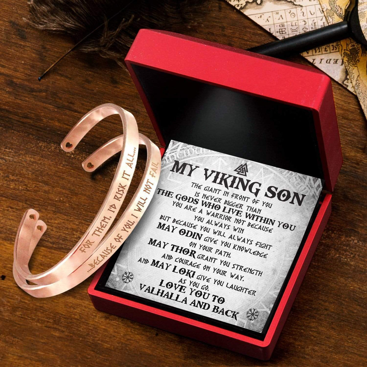 Mom & Son Bracelets - Viking - My Viking Son - Love You To Valhalla And Back - Gbt16003