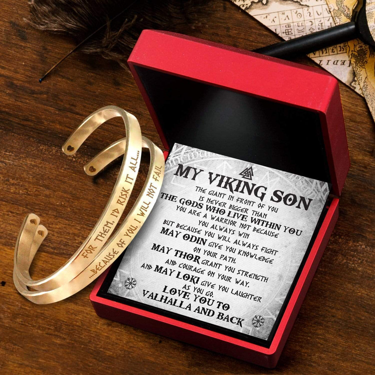 Mom & Son Bracelets - Viking - My Viking Son - Love You To Valhalla And Back - Gbt16003