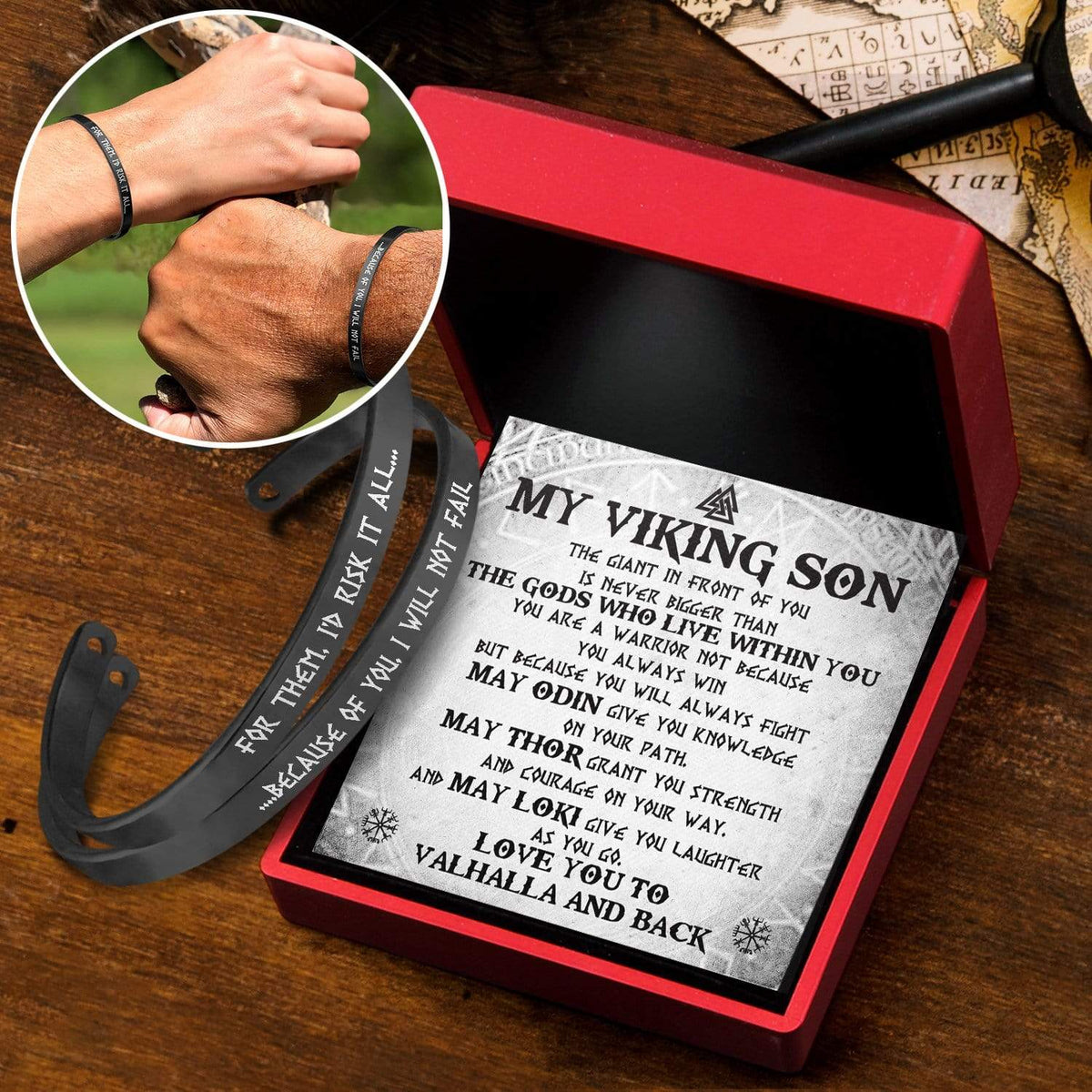 Mom & Son Bracelets - Viking - My Viking Son - Love You To Valhalla And Back - Gbt16003
