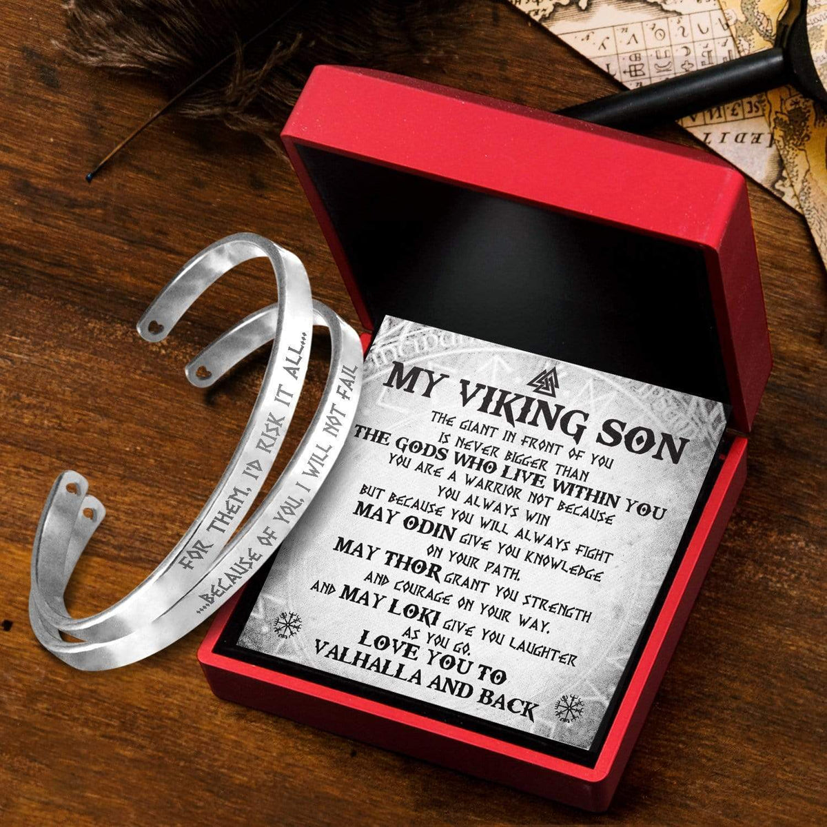 Mom & Son Bracelets - Viking - My Viking Son - Love You To Valhalla And Back - Gbt16003