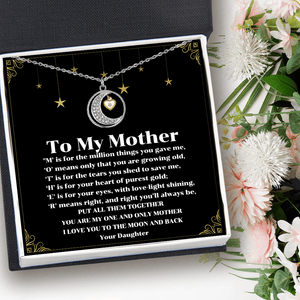 Moon Necklace - Family - To My Mom - You Are My One And Only Mother - Gnzt19004