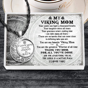 Moon Necklace  - My Viking Mom - You Are My Favorite Viking Mom - Gnzi19002
