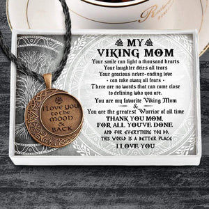 Moon Necklace  - My Viking Mom - You Are My Favorite Viking Mom - Gnzi19002