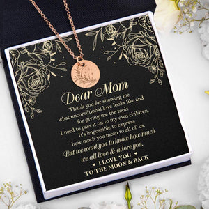 Moon Necklace - To My Mom - I Love You To The Moon & Back - Gnev19003