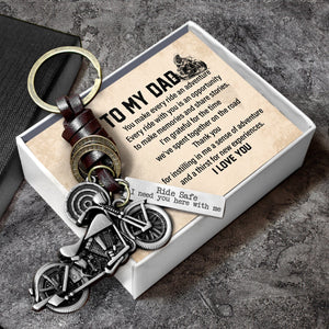 Motorcycle Keychain - Biker - To My Dad - Every Ride With You Is An Opportunity To Make Memories And Share Stories - Gkx18016