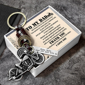 Motorcycle Keychain - Biker - To My Dad - Thank You For Showing Me How To Live Life To The Fullest - Gkx18011