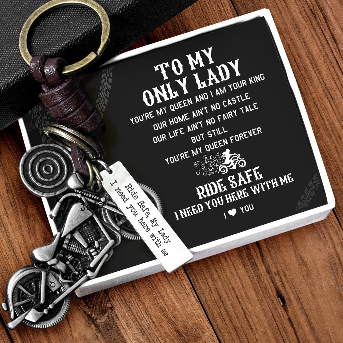 Motorcycle Keychain - Biker - To My Lady - I Love You - Gkx13007