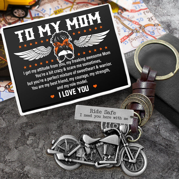 Motorcycle Keychain - To My Son - From Mom - You Will Always Be My Lit -  Wrapsify