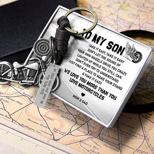 Motorcycle Keychain - Biker - To My Son - We Love You More Than You Love Motorcycles - Gkx16012