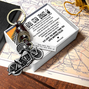 Motorcycle Keychain - Biker - To My Son - We Love You More Than You Love Motorcycles - Gkx16013